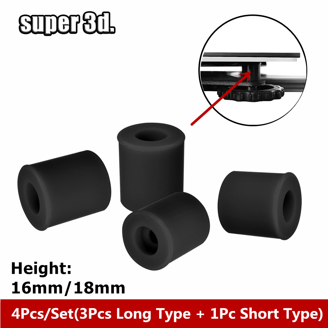 Creality Printer K1 - 4/8/20Pcs Hot Bed Leveling Silicone Column