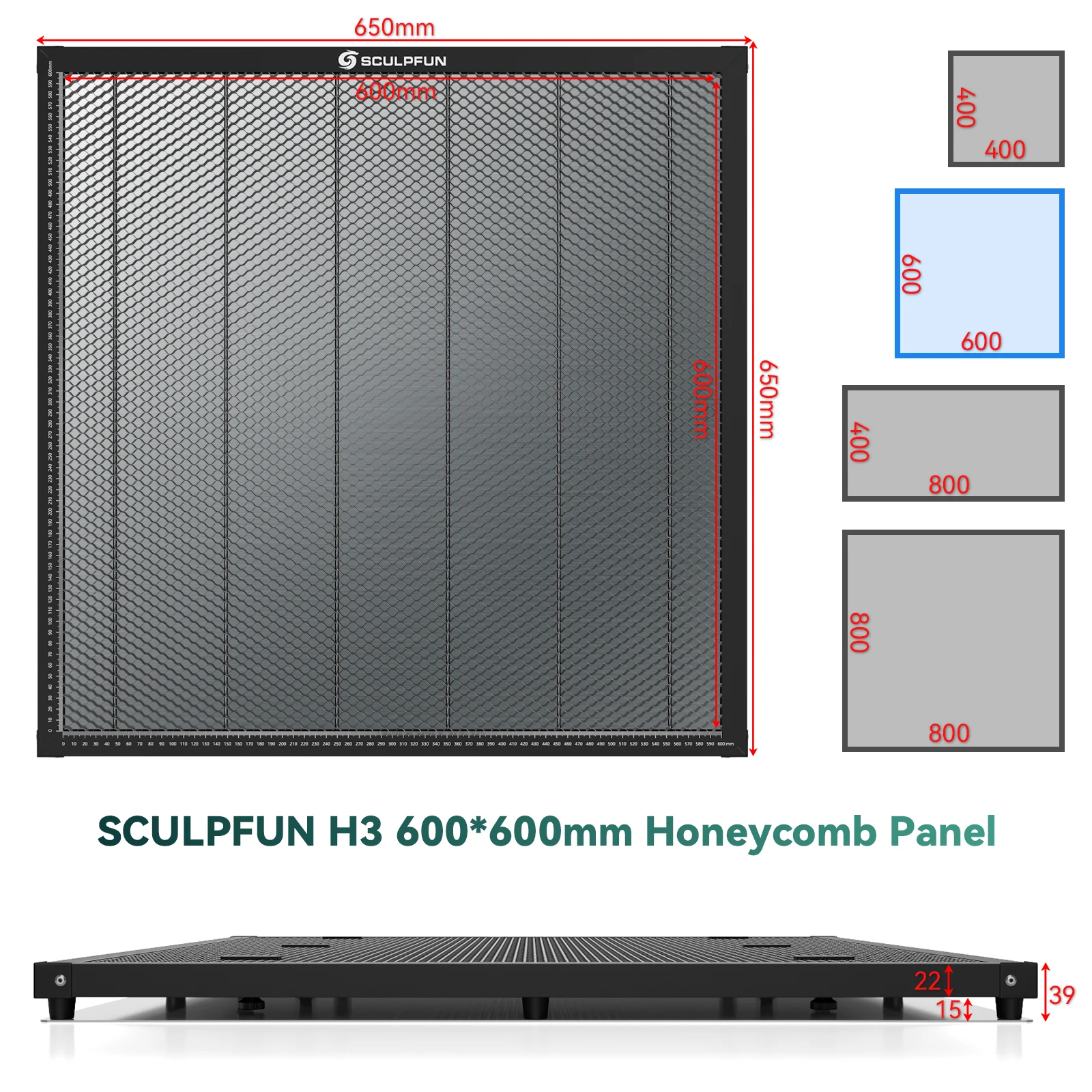 Co2 Laser Engraving Machine - SCULPFUN 600x600mm Honeycomb Panel Workbench Suitable