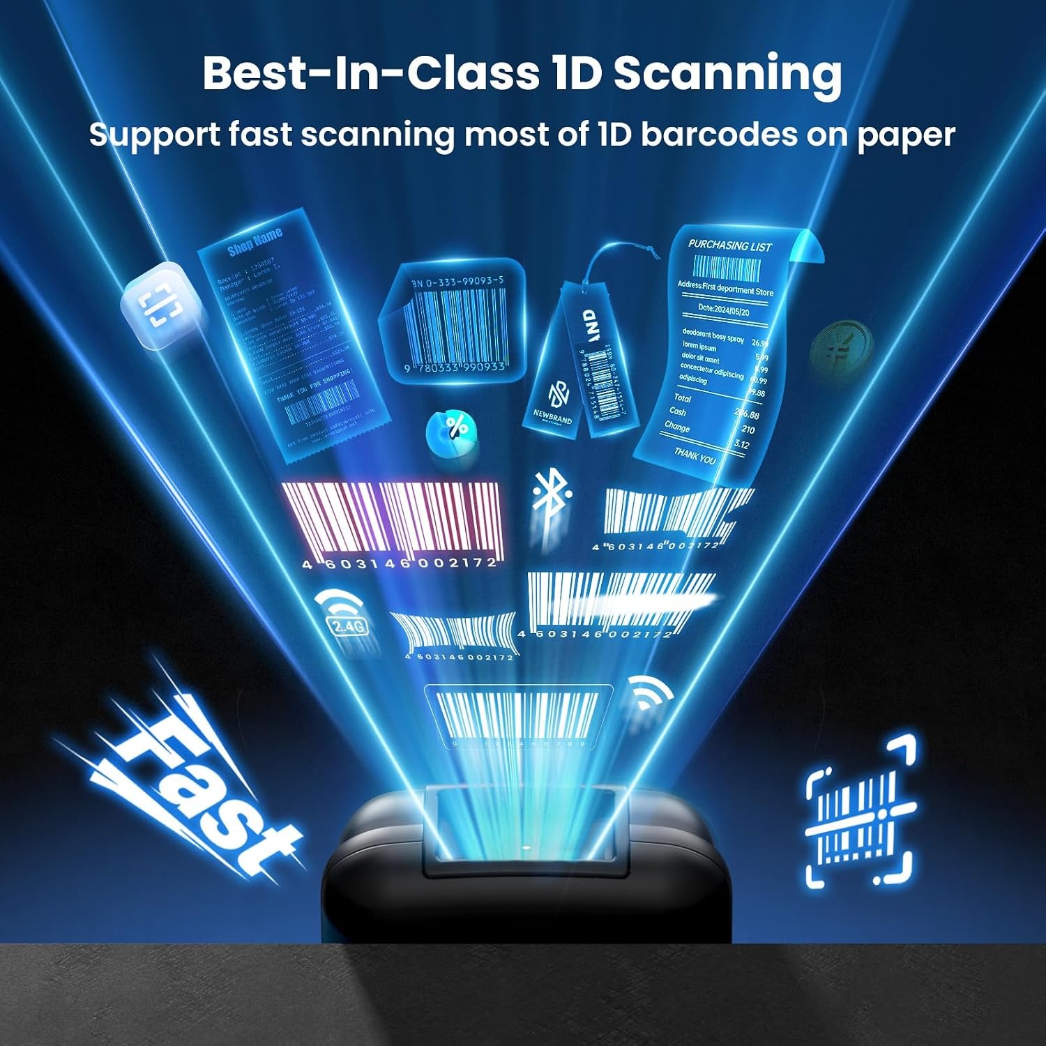EYOYO Mini Barcode Scanner 1D  - đánh giá và giá Industrial Laser Beam