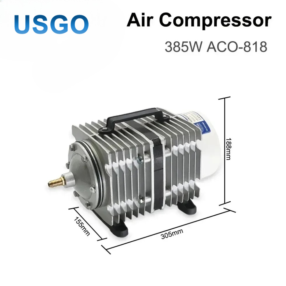 USGO ACO-818 385W Electromagne - đánh giá và giá Air Assist Pump Laser