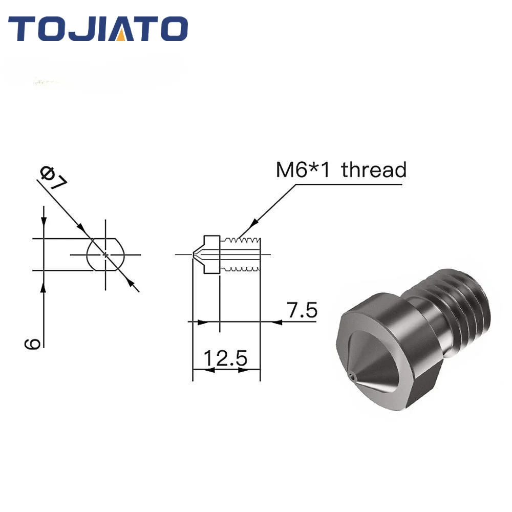 2pcs E3D V6 Hardened Steel Noz - đánh giá và giá Creality Printer K1