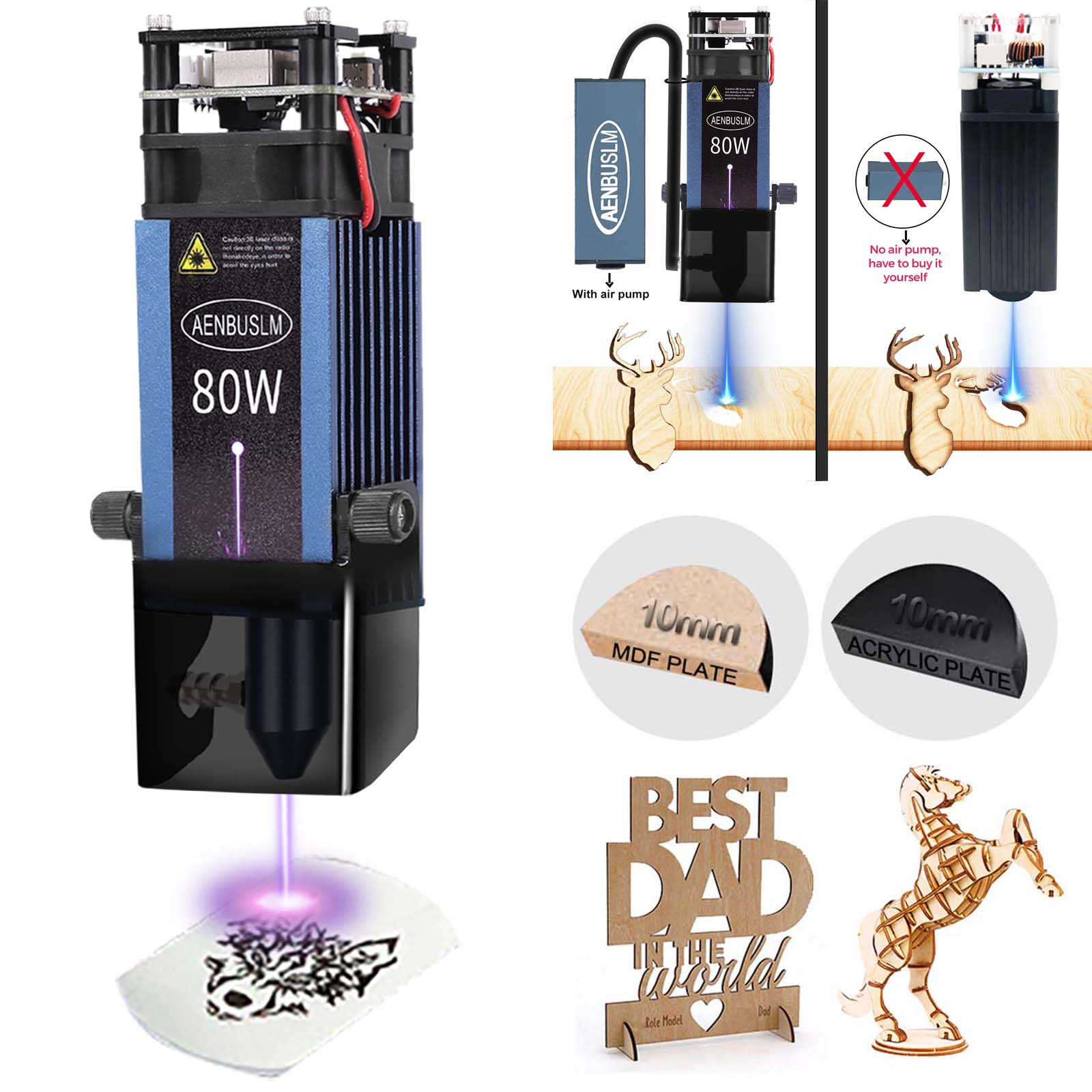 AENBUSLM 40W 80W Laser Cutting - đánh giá và giá Industrial Laser Removal
