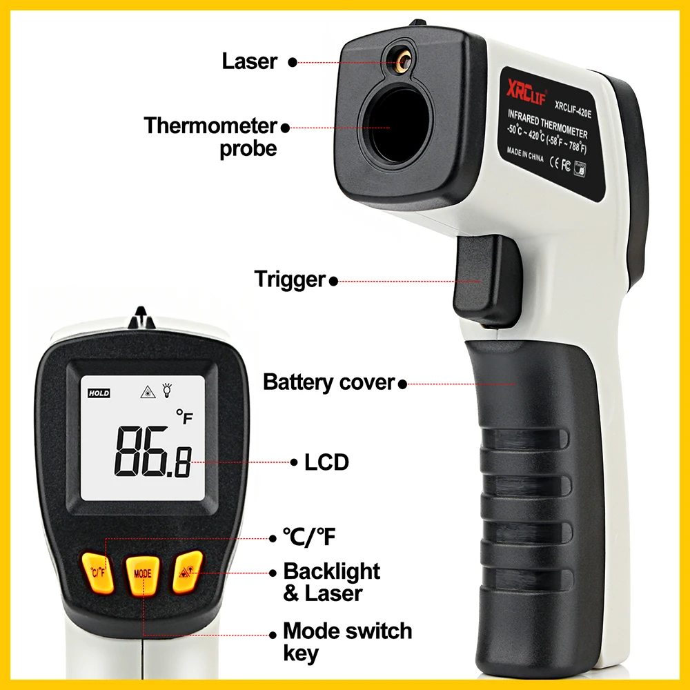 XRCLIF Infrared Thermometer No - đánh giá và giá Industrial Infrared Laser