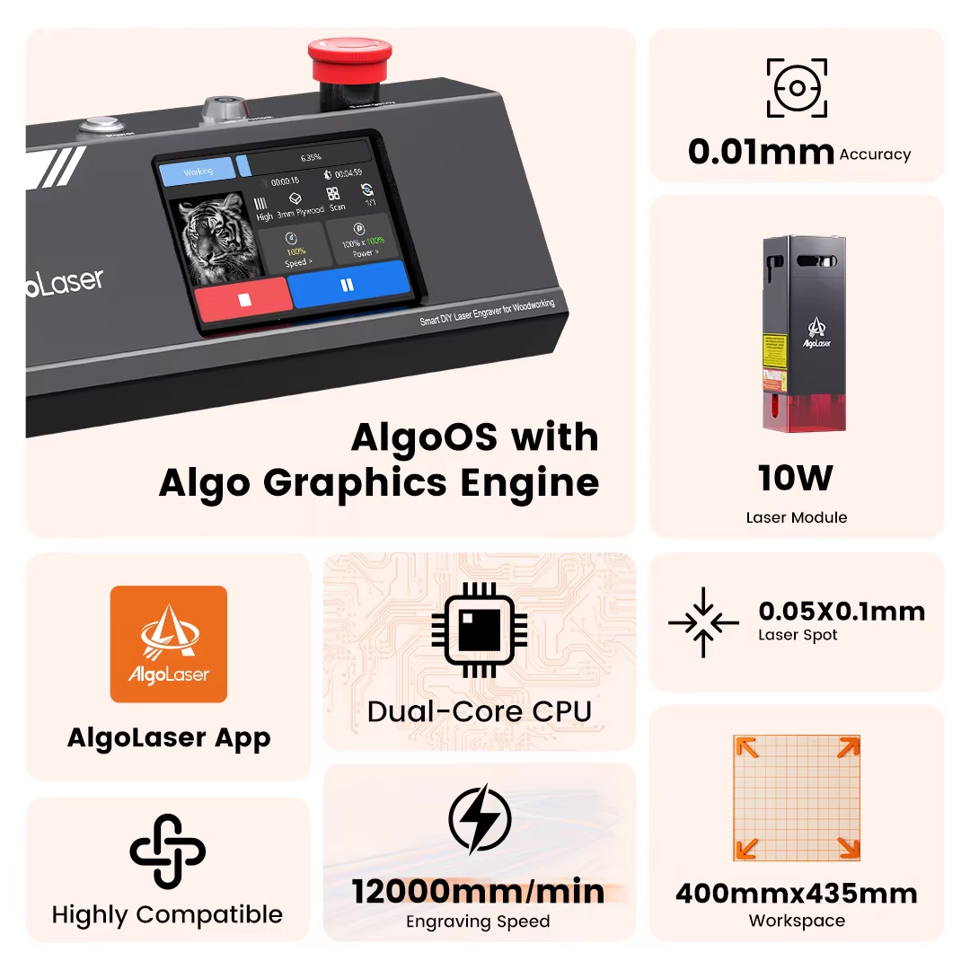 Algolaser DIY Table 40*43cm CN - đánh giá và giá Industrial Laser Removal