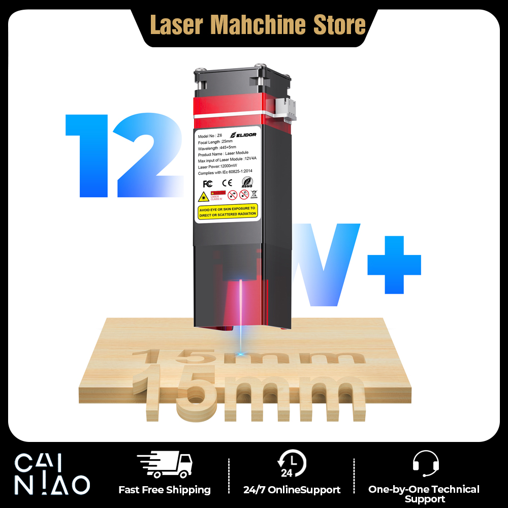 ELIDOR Z6 6W/12W Laser Module  - đánh giá và giá Industrial Laser Engraving Machine