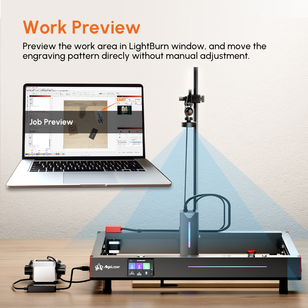 AlgoLaser Lightburn Camera Kit - đánh giá và giá Industrial Laser Engraving Machine