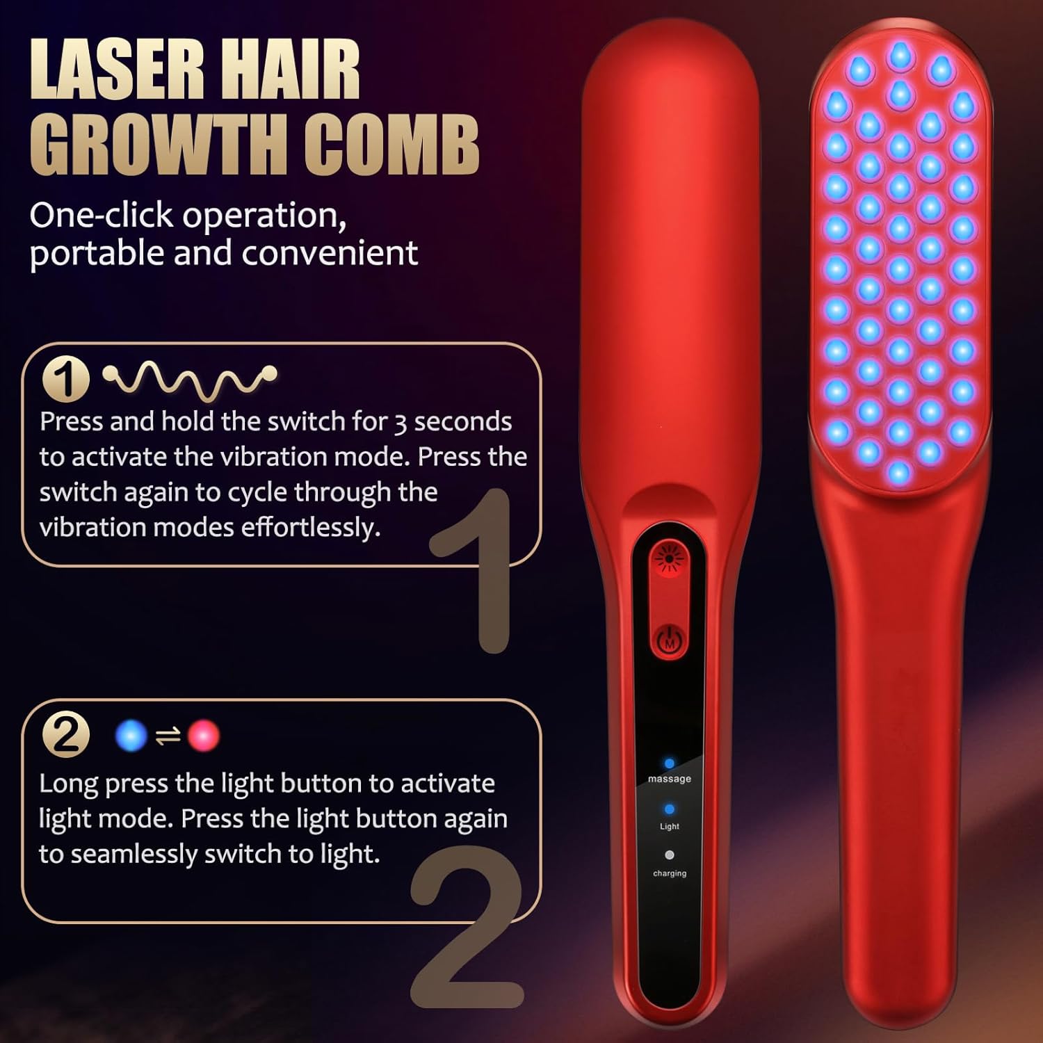 Laser Hair Growth Comb, Red Li - đánh giá và giá Industrial Laser Beam