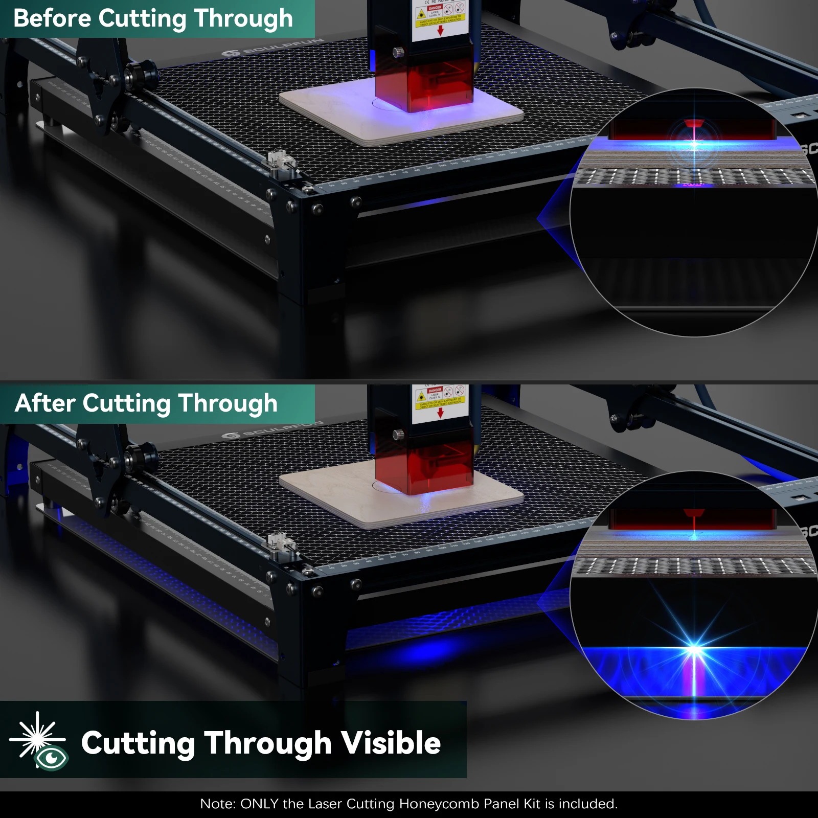 SCULPFUN 600x600mm Honeycomb P - đánh giá và giá Co2 Laser Engraving Machine