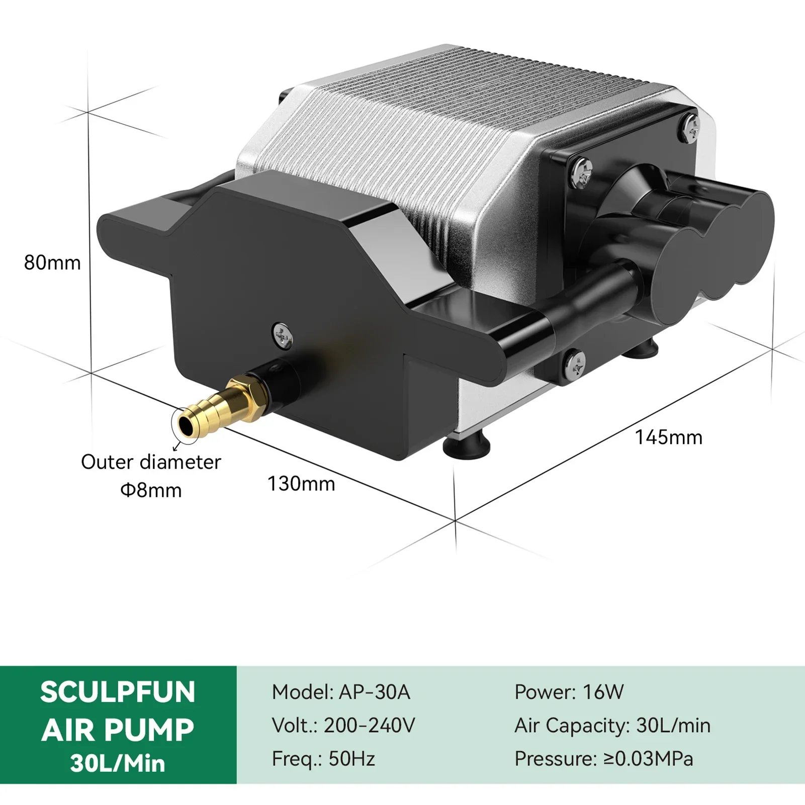 30L/Min Laser Air Assist Pump  - đánh giá và giá Air Assist Pump Laser