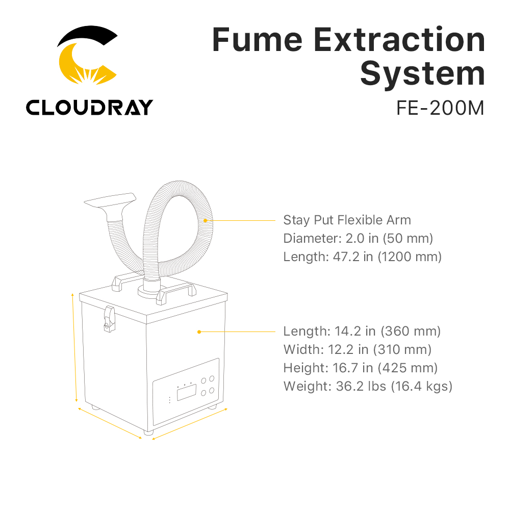 Cloudray Fume Extraction Syste - đánh giá và giá Fiber Laser Cutting Machine
